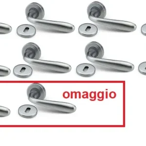 Maniglia per porta tonda Alessandra cromo satinato alluminio 10 28071 pezzi 10 Bestseller